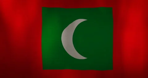 Maldives flag fabric texture waving in the wind. Vídeos de archivo 95908231