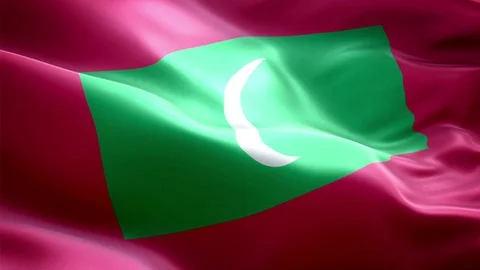 Maldives Flag Stock Footage 116384378