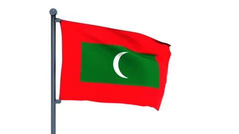 Maldives Flag Stock Footage 150202255