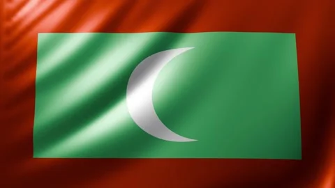 Maldives flag Video stock 327069394