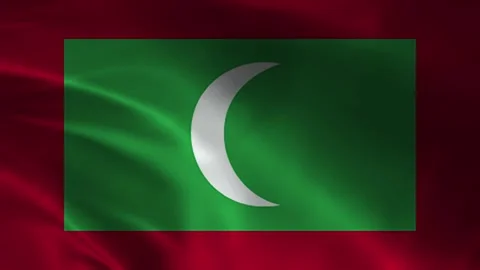Maldives Flag Stock Footage 336903844