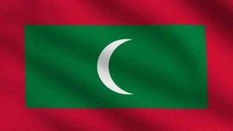Maldives flag Stock Illustration