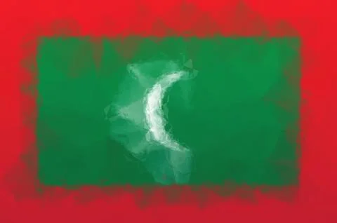 Maldives flag Stock Illustration