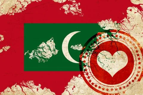 Maldives flag Stock Illustration