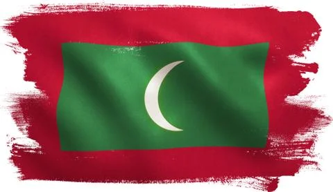 Maldives Flag Stock Illustration