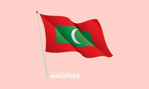 Maldives flag Stock Illustration