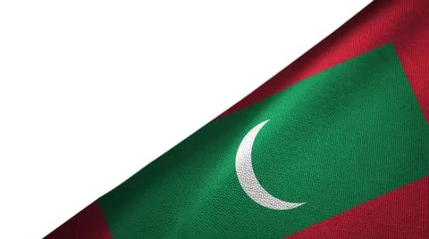 Maldives flag right side with blank copy space Stock Illustration