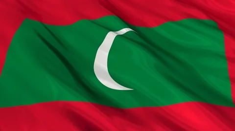 Maldives flag Seamless Vídeo Stock 49087536