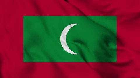 Maldives flag seamless waving Stock Footage 168214646