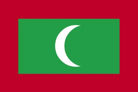 Maldives flag vector Stock Illustration