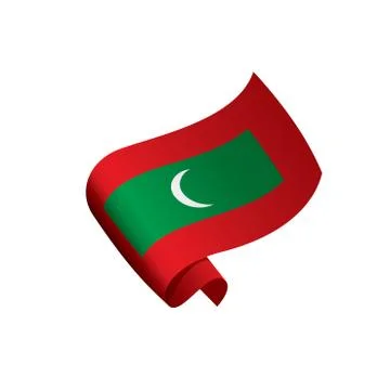 Maldives flag, vector illustration Stock Illustration