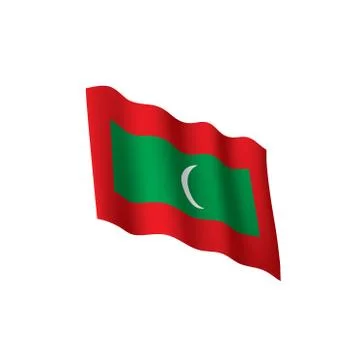 Maldives flag, vector illustration Stock Illustration
