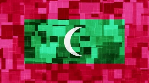 Maldives flag wallpaper technology background aimation Stock Footage 262772254