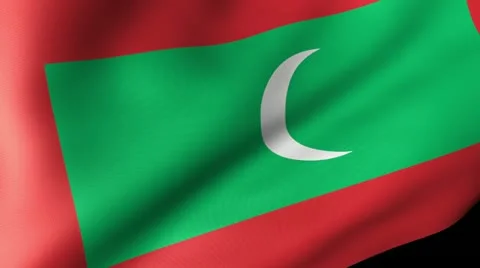 Maldives Flag Waving Stock Footage 12207143