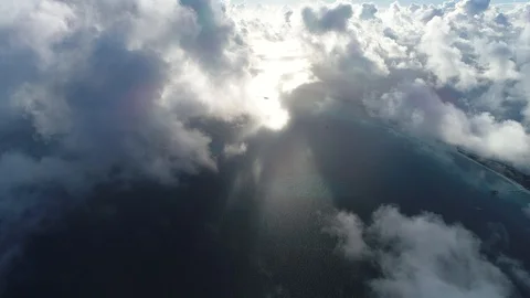 Maldives: Flying in the clouds Part I Stock Footage 106811140