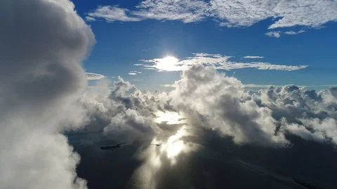 Maldives: Flying in the clouds Part III Stock Footage 106755091