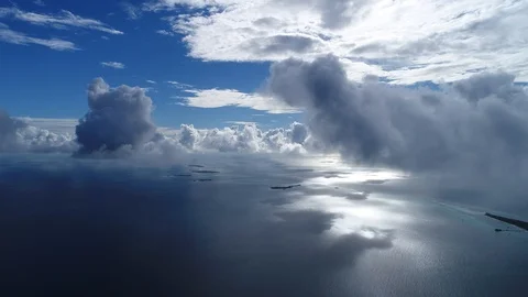 Maldives: Flying in the clouds Part V Stock Footage 106749778