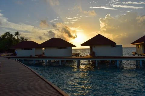 Maldives golden hour Stock Photos