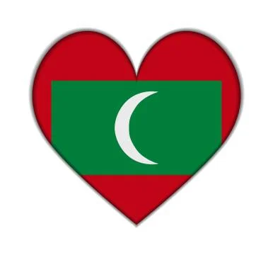 Maldives heart flag vector Stock-Illustration