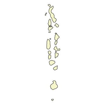 Maldives island map symbol shape, travel web flat concept icon vector illustr 스톡 일러스트