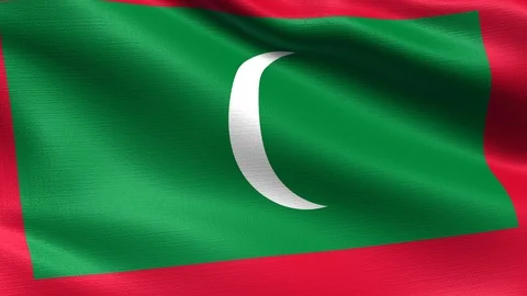 Maldives Looping Flag 4K Stock Footage 108060534