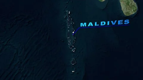Maldives Map Animation Stock Footage 273717469
