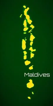 Maldives Map. Maldives map chart Stock Illustration