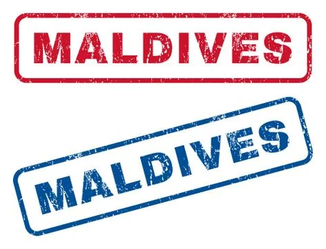 Maldives Rubber Stamps Stock Illustration