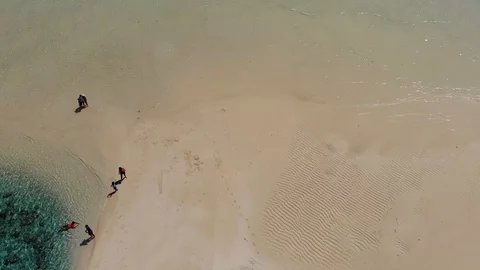 Maldives - Sandbar REverse Video stock 106367639