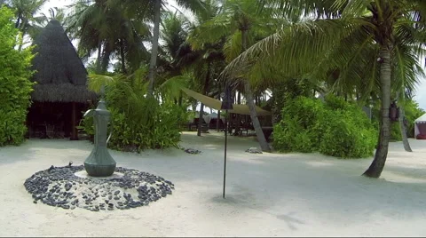 Maldives sandy beach environment. Stock Footage 50885935