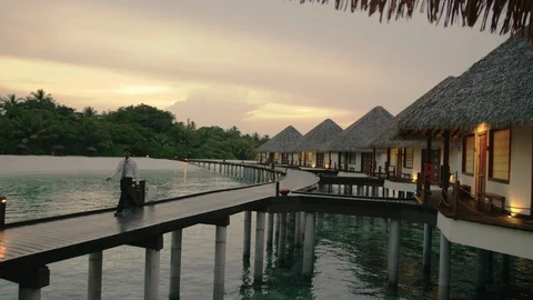 Maldives sunset Stock Footage
