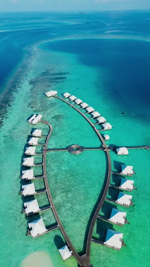 Maldives villas Stock Footage 327395764