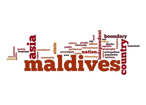 Maldives word cloud Stock-Illustration
