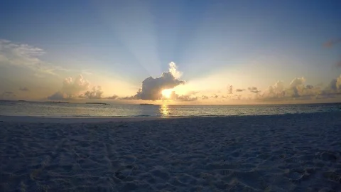 Maldivian Sunrise Stock Footage