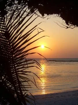 Maldivian sunset Stock Photos