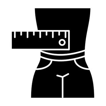 Male abs measuring solid icon. Man in shorts vector illustration isolated on 스톡 일러스트