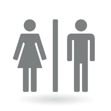 Male and Female gender symbol Stock Illustration