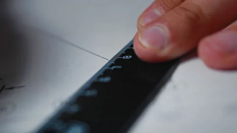Male architect working, thinking in the office on a residential building project Video stock 201469177