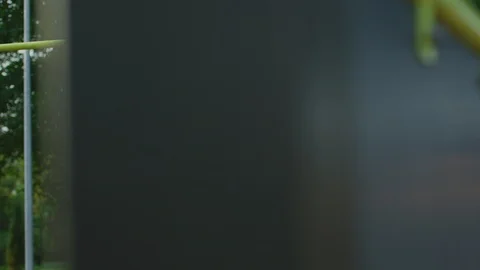 Male athlete doing pull ups Stock Footage 100033985