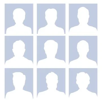 Male avatar human empty faces vector illustration Stock Illustration