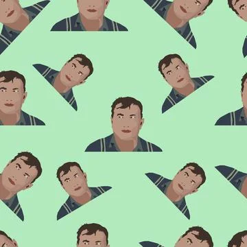 Male avatar pattern. Stock Illustration