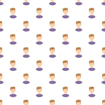 Male avatars creating a seamless pattern background texture Stock Illustration