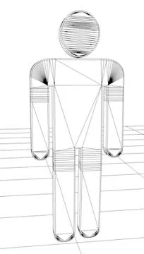 Male bathroom figure walk ~ 3D Model #91426042 | Pond5