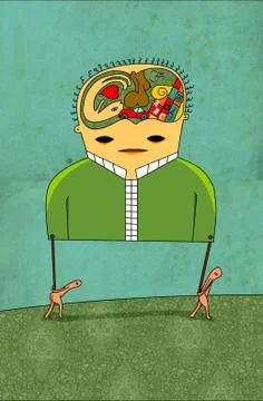 Male brain  Stock Illustration
