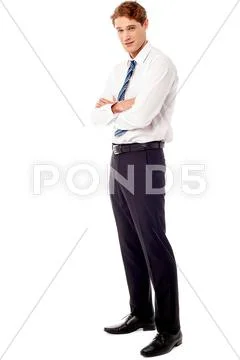 Male business executive posing with attitude Stock Photos
