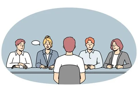 Male candidate at interview in office Stock-Illustration