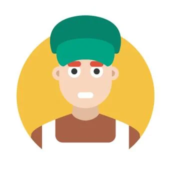 Male With Cap Stock Illustration
