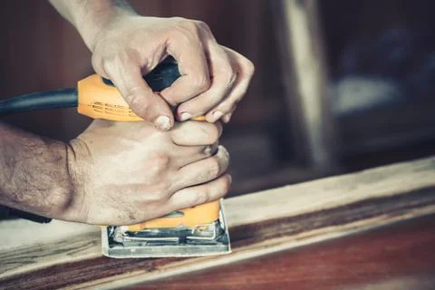 Male carpenter at work Stock-Fotos