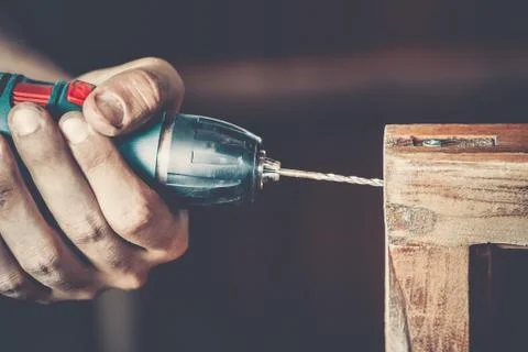 Male carpenter at work Stockfoto's