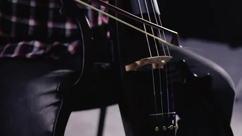 Male cello player Stock Footage 84972552
